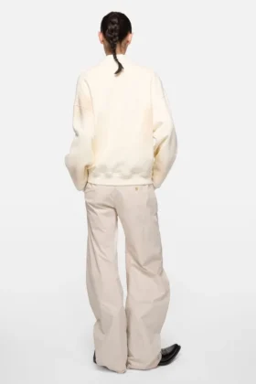 Fleece-sweatshirt med logotyp