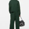 Fleece-sweatshirt med logotyp