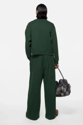 Fleece-sweatshirt med logotyp