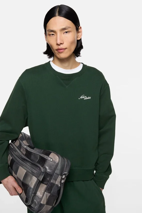 Fleece-sweatshirt med logotyp