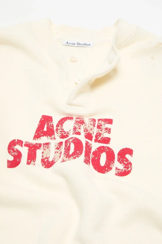 Fleece-sweatshirt med logotyp