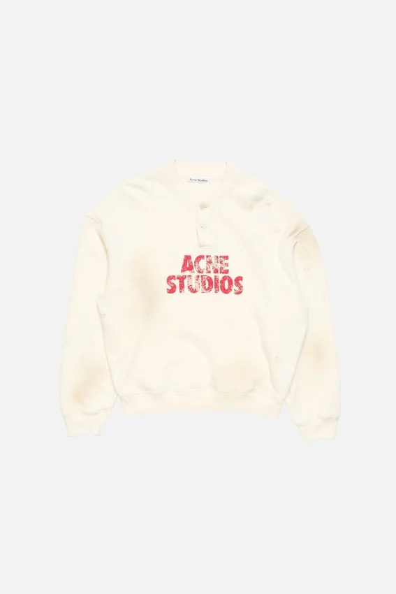 Fleece-sweatshirt med logotyp