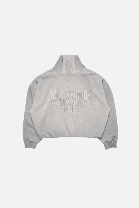 Fleece-sweatshirt med logotyp
