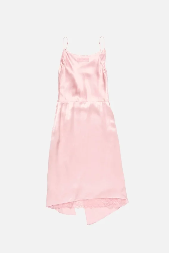 Glansig slipklänning i satin