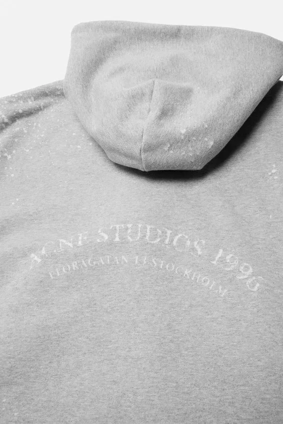 Huvtröja i fleece med vintage-logotyp