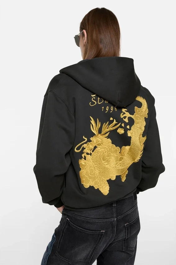 Huvtröja med draklogotyp
