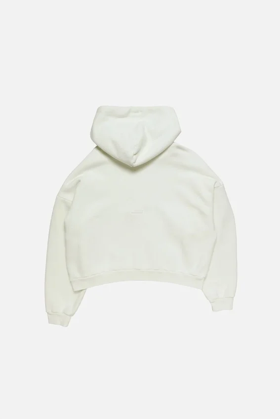 Huvtröja med gummistämplad logotyp