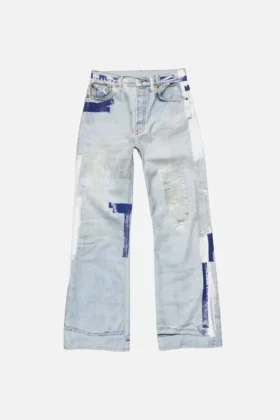 Jeans med trompe-l’œil-band