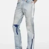 Jeans med trompe-l’œil-band