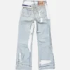 Jeans med trompe-l’œil-band