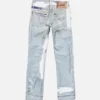 Jeans med trompe-l’œil-band