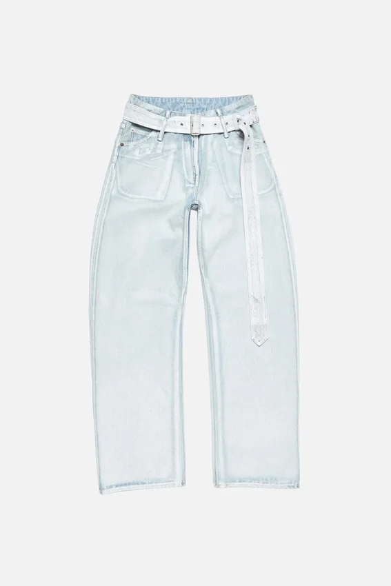 Jeansbyxor med bälte