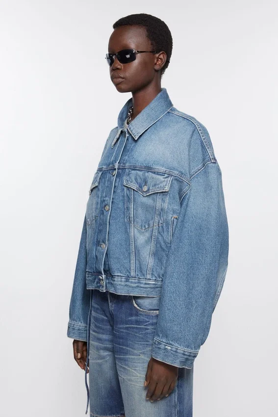 Jeansjacka – avslappnad, kort passform