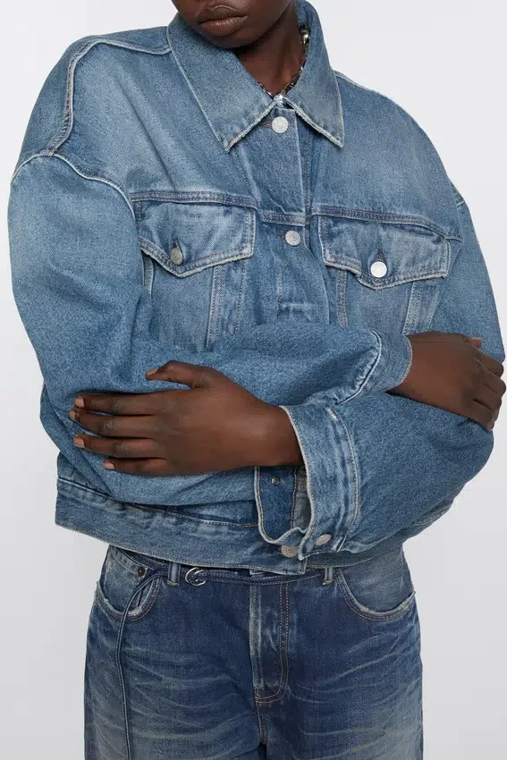 Jeansjacka – avslappnad, kort passform