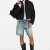 Jeansshorts med bälte