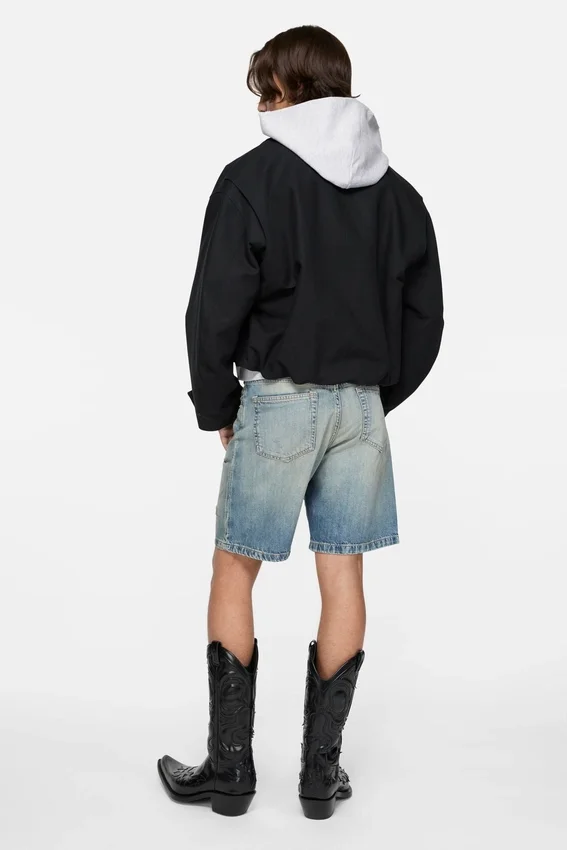Jeansshorts med bälte