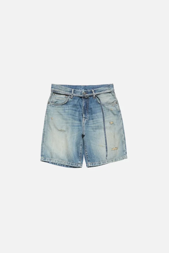 Jeansshorts med bälte