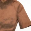 Klänning i trompe-l’œil-mönstrat imitationsmocka