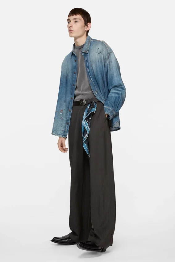 Knappskjorta i denim