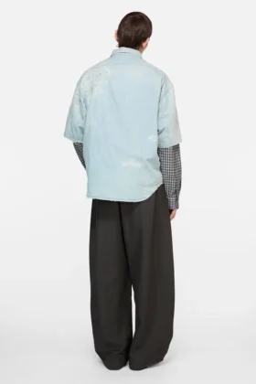 Lappad denimskjorta