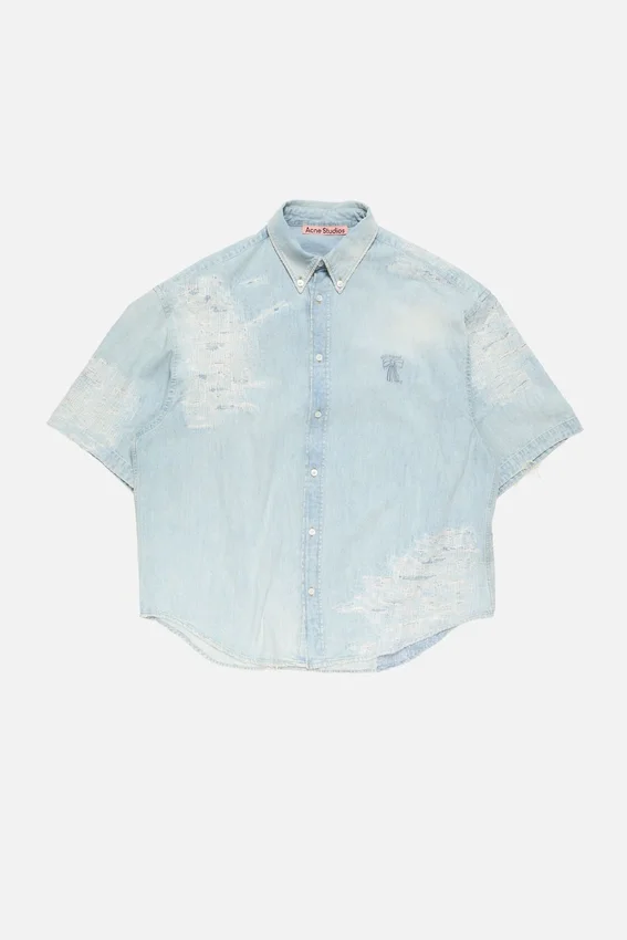 Lappad denimskjorta