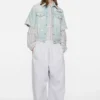 Lappad jeansjacka