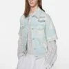 Lappad jeansjacka