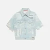 Lappad jeansjacka