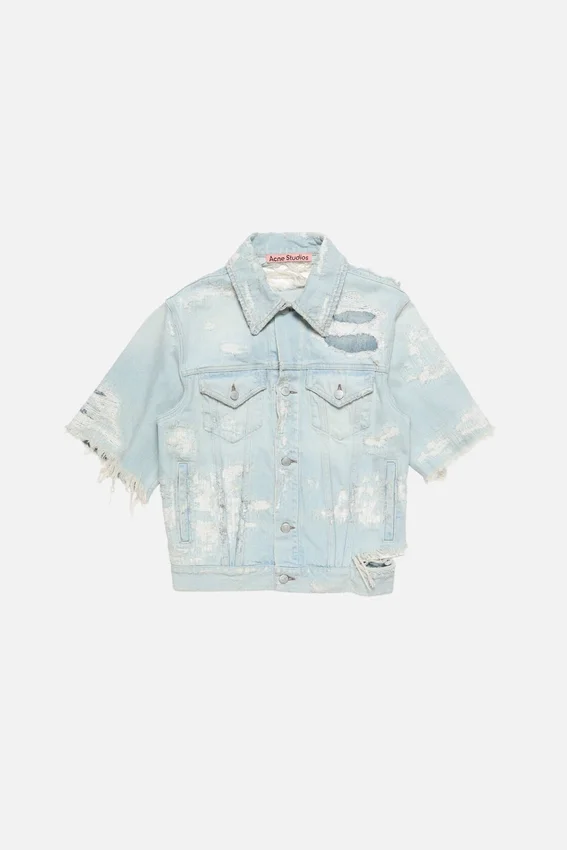 Lappad jeansjacka