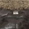 Läderjacka i shearling