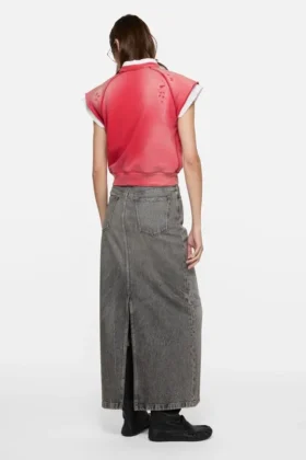 Lång jeanskjol