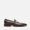Loafers i tryckt läder
