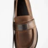 Loafers i vintage-läder