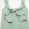 Midiklänning i siden med rosett