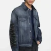 Patchwork-jeansjacka