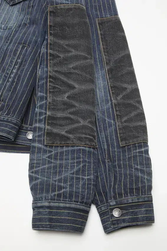 Patchwork-jeansjacka