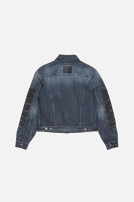 Patchwork-jeansjacka