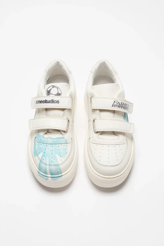 Platform-sneakers med kardborreband