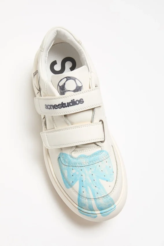 Platform-sneakers med kardborreband