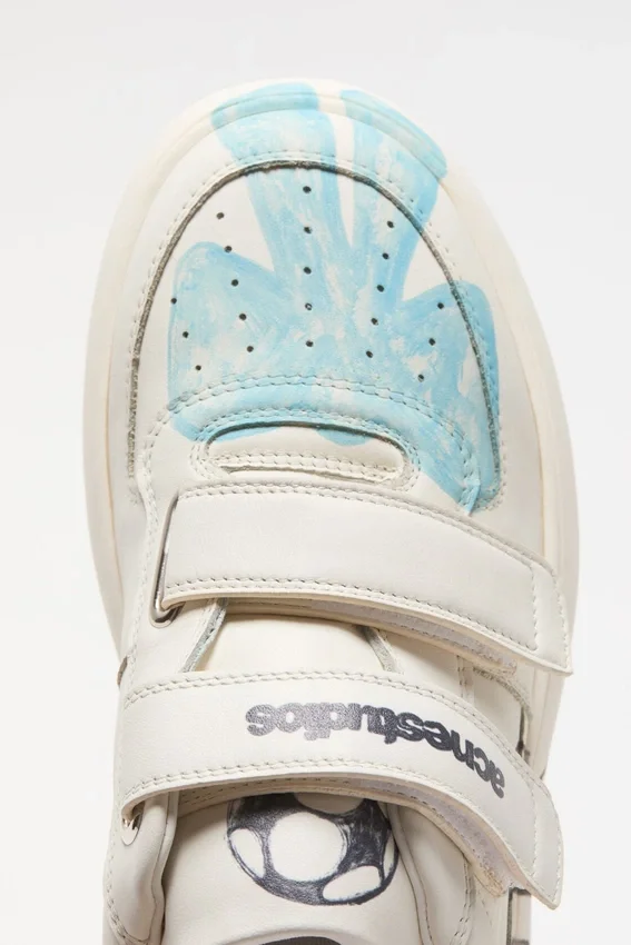 Platform-sneakers med kardborreband