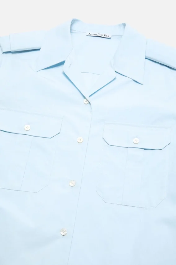 Poplin-skjorta med knappar