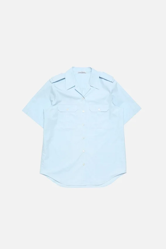 Poplin-skjorta med knappar