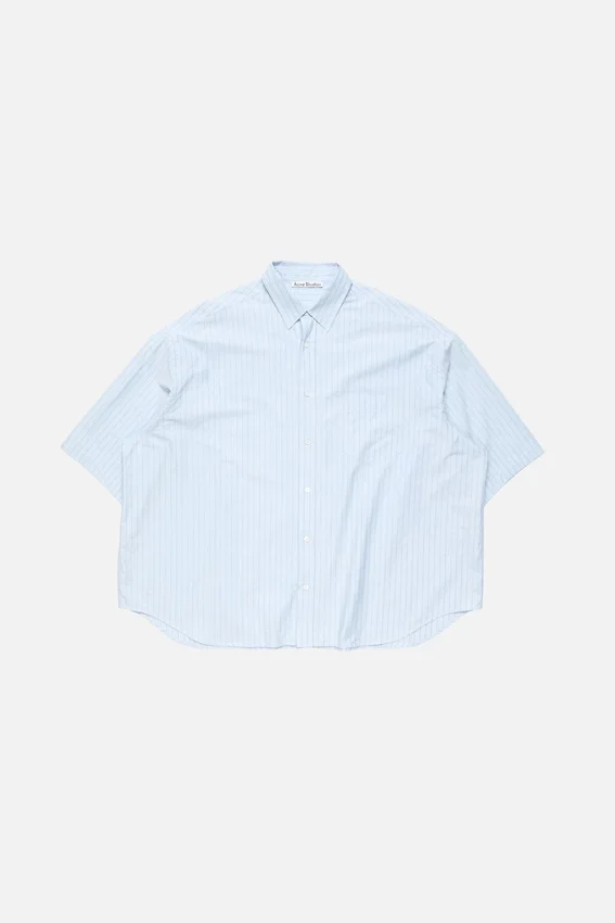Randig poplin-skjorta