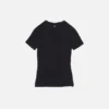 Ribbad T-shirt med dragkedja