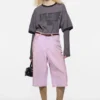 Rosa jeansshorts