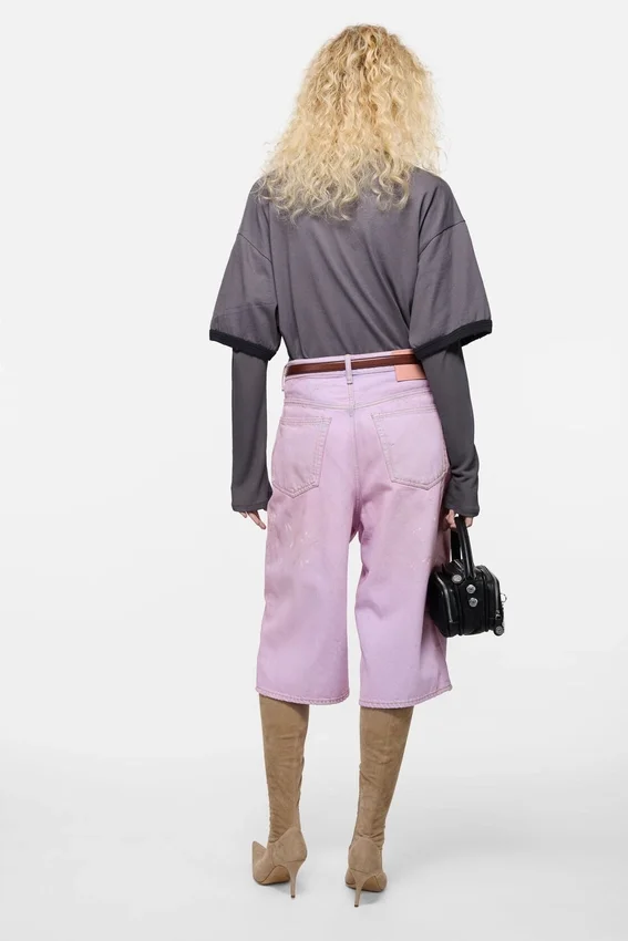 Rosa jeansshorts