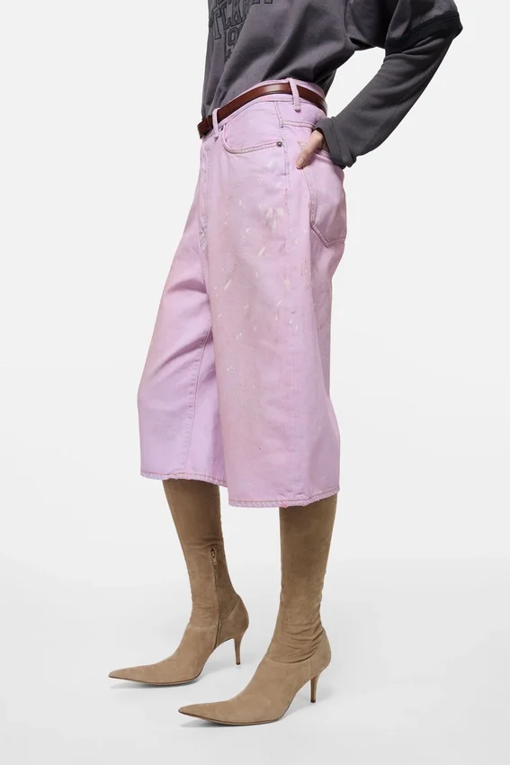 Rosa jeansshorts