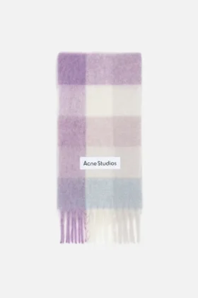 Rutig halsduk i mohair
