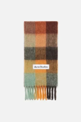 Rutig halsduk i mohair