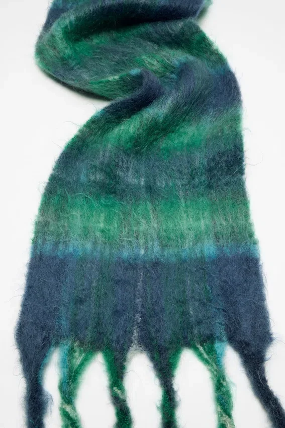 Rutig halsduk i mohair
